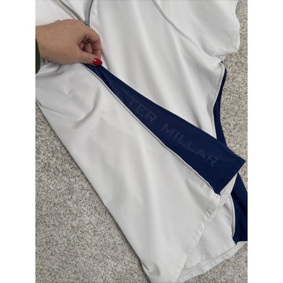 High Hampton Peter Millar Women Polo Shirt Top XL 1/4 Zip Short Sleeve - Picture 4 of 7